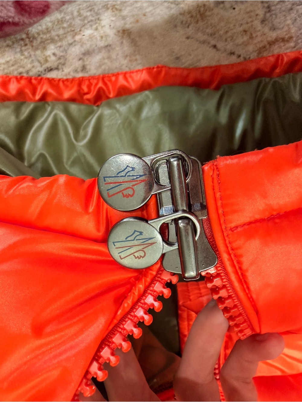 Moncler Maya Orange Puffer Jacket - Picture 4 of 14